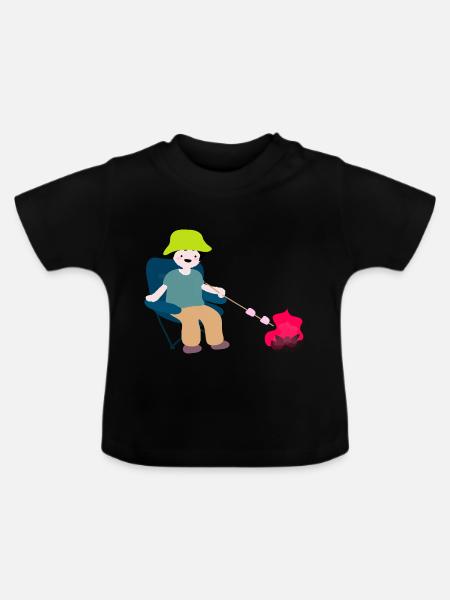 Camping5 - Baby Bio-T-Shirt mit Rundhals - Schwarz