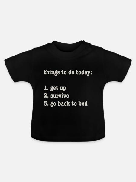 Checklist - Baby Bio-T-Shirt mit Rundhals - Schwarz