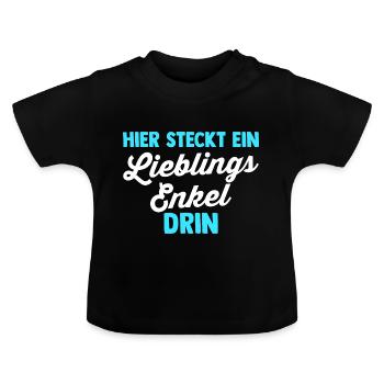 Enkel - Baby Bio-T-Shirt mit Rundhals - Schwarz - Vorne