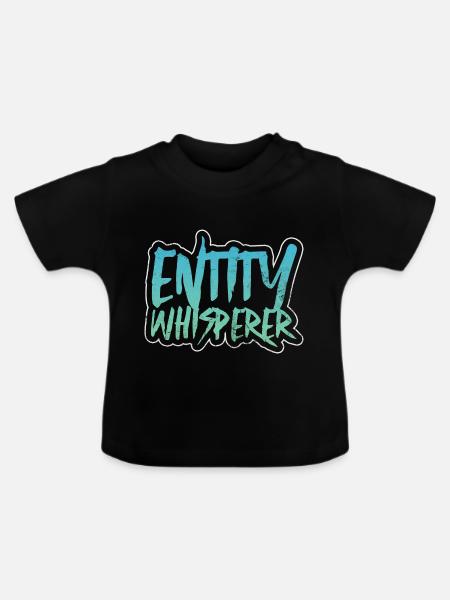 Entity whisperer Paranormal - Baby Bio-T-Shirt mit Rundhals - Schwarz