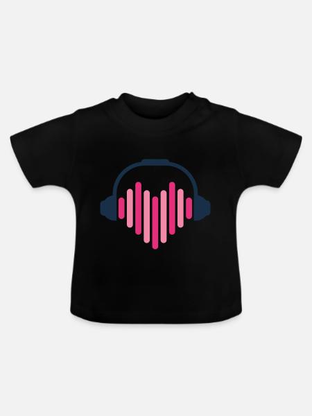 MUSIK - Baby Bio-T-Shirt mit Rundhals - Schwarz