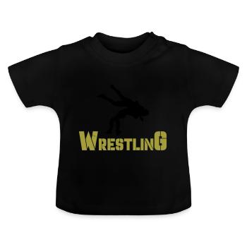 Wrestling - Baby Organic T-Shirt with Round Neck - black - Front