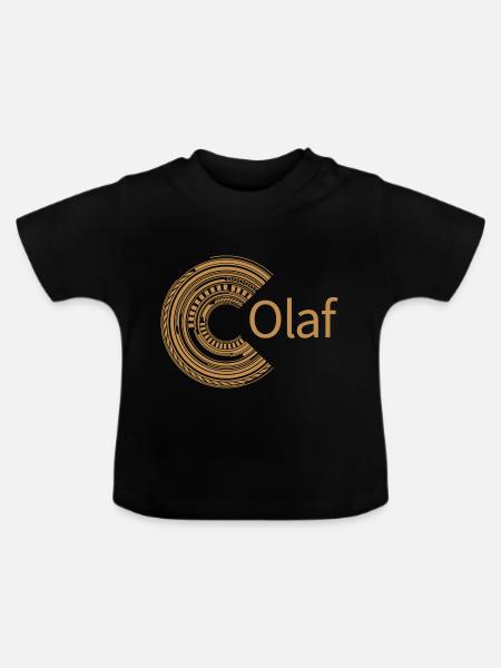 Für Olaf - Baby Bio-T-Shirt mit Rundhals - Schwarz