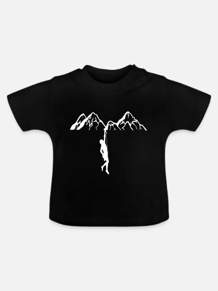 Rock Climbing - Baby Bio-T-Shirt mit Rundhals - Schwarz