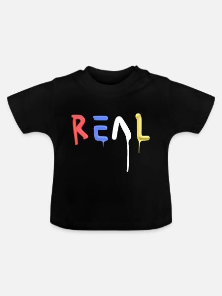 Real - Baby Bio-T-Shirt mit Rundhals - Schwarz