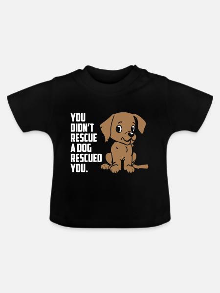 Rescue Dog - Baby Bio-T-Shirt mit Rundhals - Schwarz