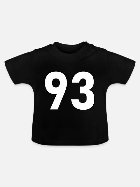 93 - Baby Bio-T-Shirt mit Rundhals - Schwarz