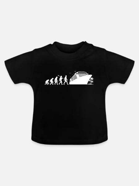 Evolution Kreuzfahrt - Schiffsreise - Urlaub - Baby Bio-T-Shirt mit Rundhals - Schwarz