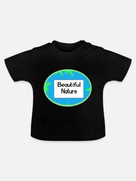 Beautiful Nature - Baby Bio-T-Shirt mit Rundhals - Schwarz
