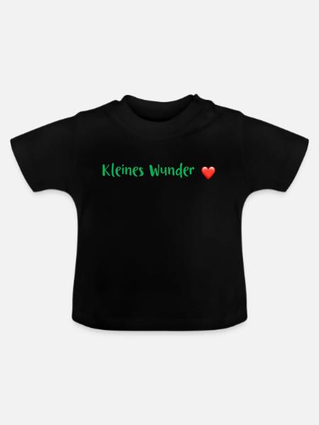 Babysprüche - schwanger - Baby Bio-T-Shirt mit Rundhals - Schwarz