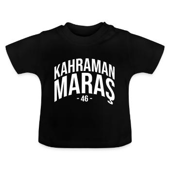 Maras 46 Türkei Turkiye Geschenk Kahramanmaras - Baby Bio-T-Shirt mit Rundhals - Schwarz - Vorne