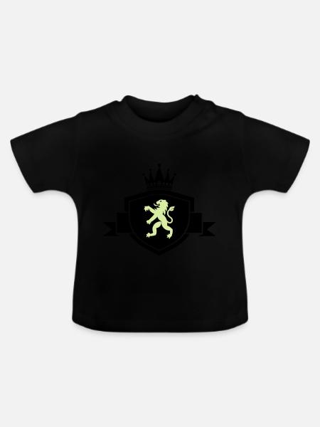 wappen wappentier - Baby Bio-T-Shirt mit Rundhals - Schwarz