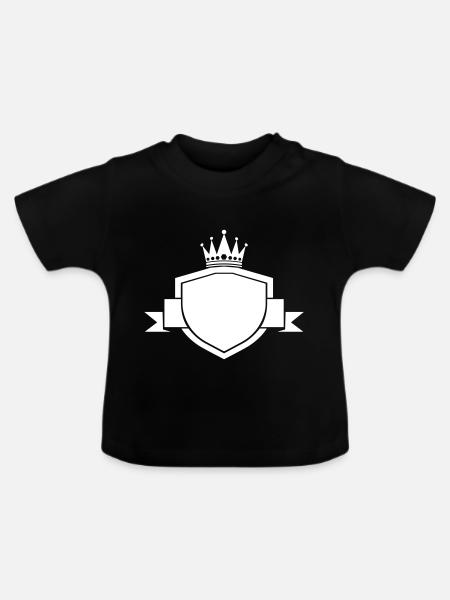 wappen leer - Baby Bio-T-Shirt mit Rundhals - Schwarz