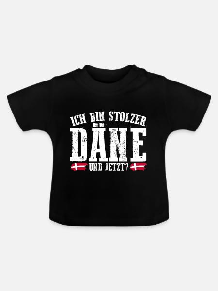 Dänen Dänisch Dänemark - Baby Bio-T-Shirt mit Rundhals - Schwarz