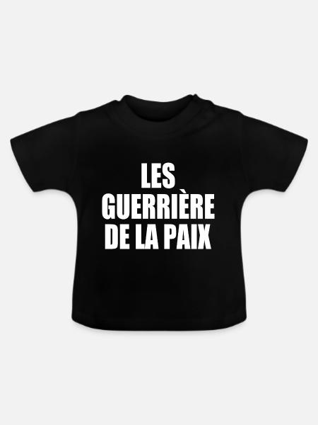 Die Krieger des Friedens - Baby Bio-T-Shirt mit Rundhals - Schwarz