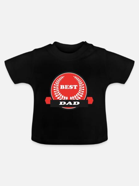 PAPA VATI DAD - Baby Bio-T-Shirt mit Rundhals - Schwarz