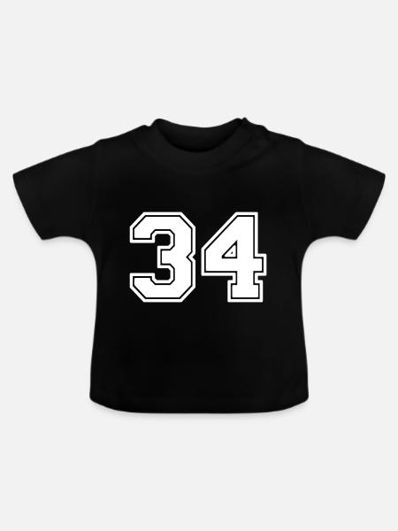 34 - Baby Bio-T-Shirt mit Rundhals - Schwarz