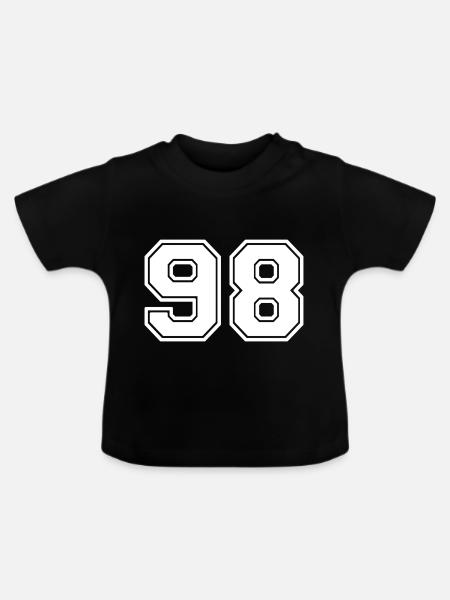 98 - Baby Bio-T-Shirt mit Rundhals - Schwarz