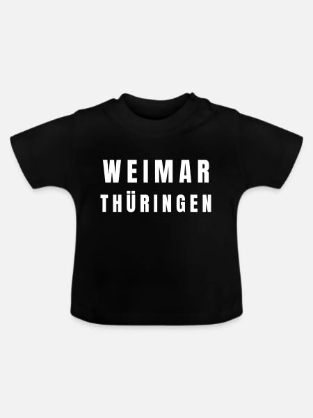 Weimar Thüringen - Baby Bio-T-Shirt mit Rundhals - Schwarz