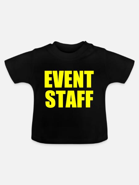 Event staff - Baby Bio-T-Shirt mit Rundhals - Schwarz