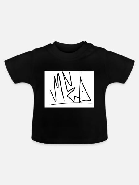 Graffiti - Baby Bio-T-Shirt mit Rundhals - Schwarz