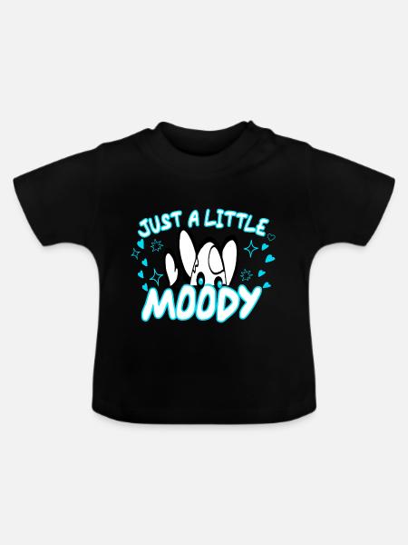 Ein bisschen launisch - Baby Bio-T-Shirt mit Rundhals - Schwarz