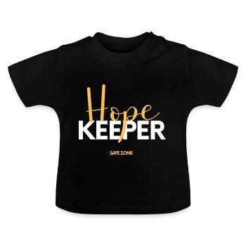 Hüter der Hoffnung - Baby Bio-T-Shirt mit Rundhals - Schwarz - Vorne