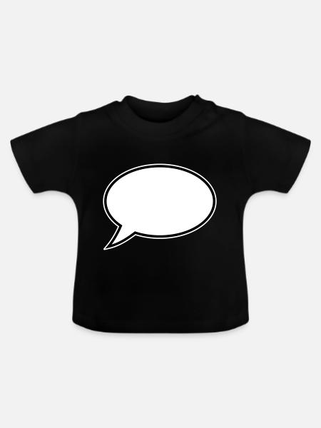 Sprechblase Design - Baby Bio-T-Shirt mit Rundhals - Schwarz