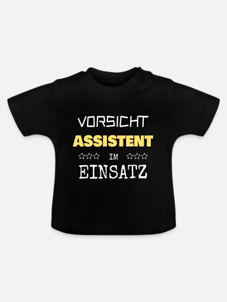 Assistent - Baby Bio-T-Shirt mit Rundhals - Schwarz