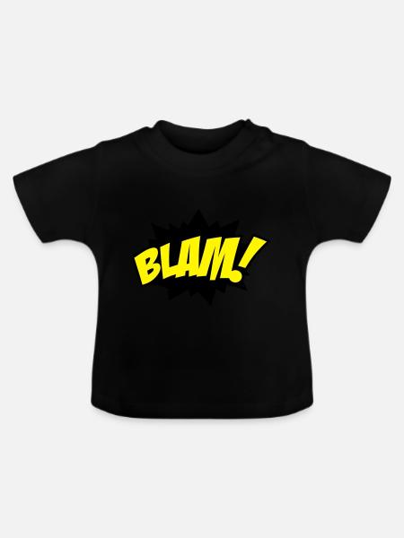 explosion - Baby Bio-T-Shirt mit Rundhals - Schwarz