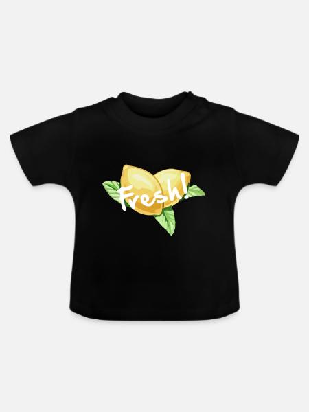 Fresh! - Baby Bio-T-Shirt mit Rundhals - Schwarz
