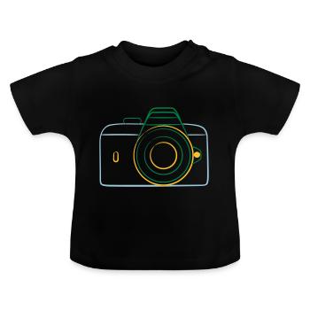 Camera de - Baby Bio-T-Shirt mit Rundhals - Schwarz - Vorne