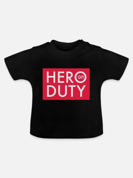 hero - Baby Bio-T-Shirt mit Rundhals - Schwarz