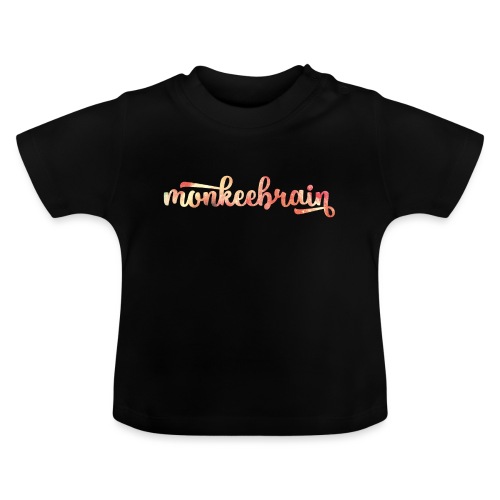 Monkeebrain Schriftzug - Baby Bio-T-Shirt mit Rundhals