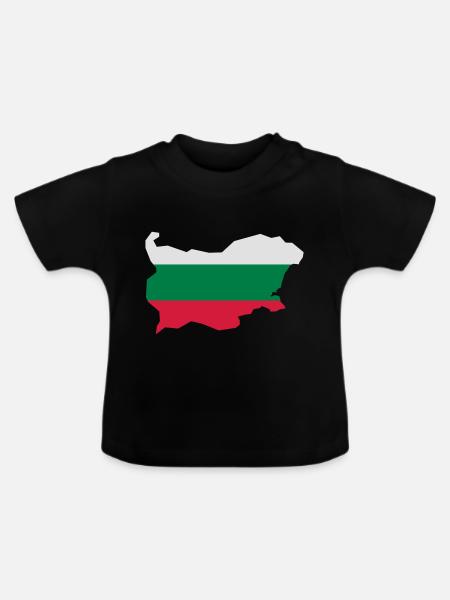 Bulgarien - Baby Bio-T-Shirt mit Rundhals - Schwarz