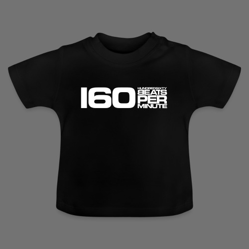 160 BPM (vit lång) - Ekologisk T-shirt med rund hals baby