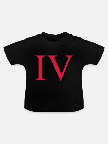 4 - Baby Bio-T-Shirt mit Rundhals - Schwarz