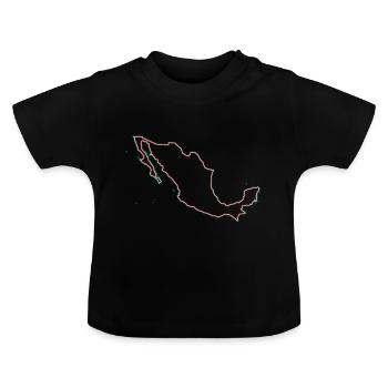 Mexiko - Baby Bio-T-Shirt mit Rundhals - Schwarz - Vorne
