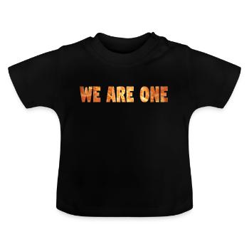 WE ARE ONE - Baby Bio-T-Shirt mit Rundhals - Schwarz - Vorne