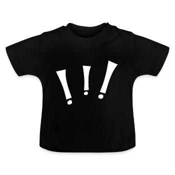 Trois points d’exclamation - T-shirt bio col rond Bébé - noir - Devant
