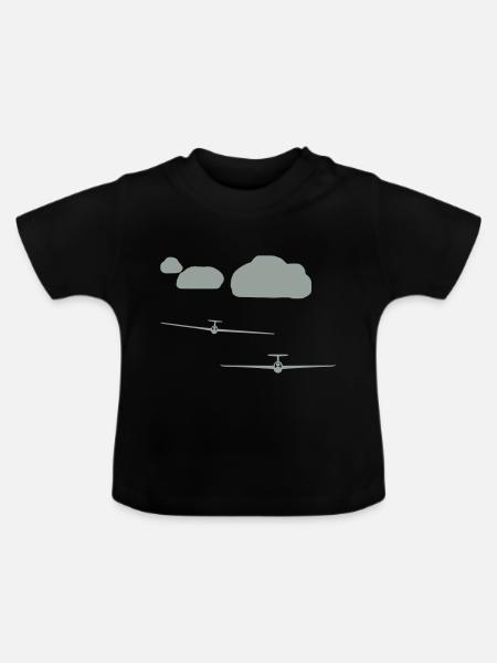 2er Team Wolkenstraße - Baby Bio-T-Shirt mit Rundhals - Schwarz