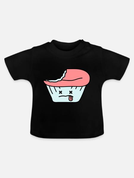 Dead Cupcake - Baby Bio-T-Shirt mit Rundhals - Schwarz