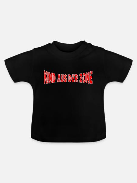 Kind aus der Zone - DDR - Baby Bio-T-Shirt mit Rundhals - Schwarz