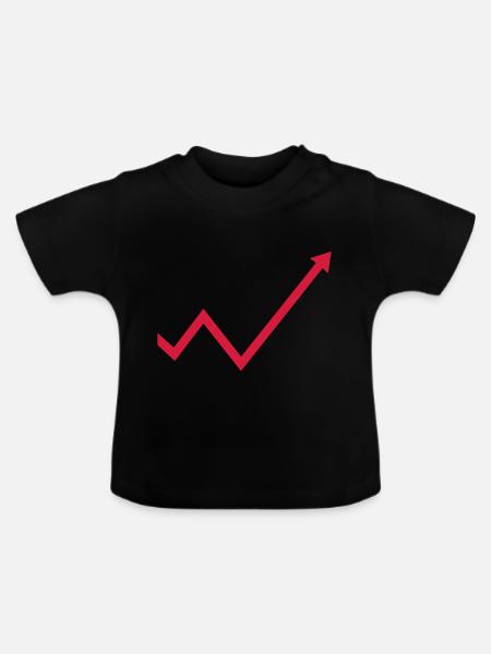 wachstum - Baby Bio-T-Shirt mit Rundhals - Schwarz