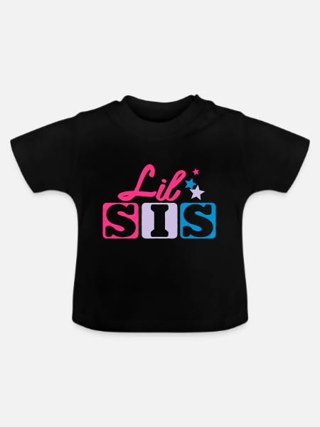 Lil Sis - Baby Bio-T-Shirt mit Rundhals - Schwarz