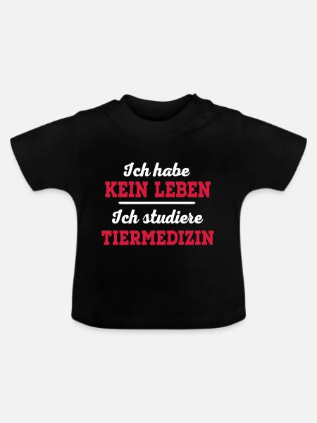 Tiermedizin - Baby Bio-T-Shirt mit Rundhals - Schwarz