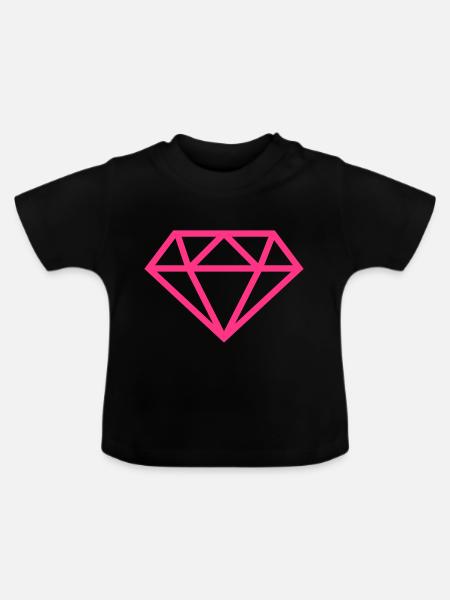 Diamond - Baby Bio-T-Shirt mit Rundhals - Schwarz
