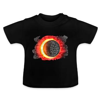 Éclipse solaire super design à offrir - T-shirt bio col rond Bébé - noir - Devant
