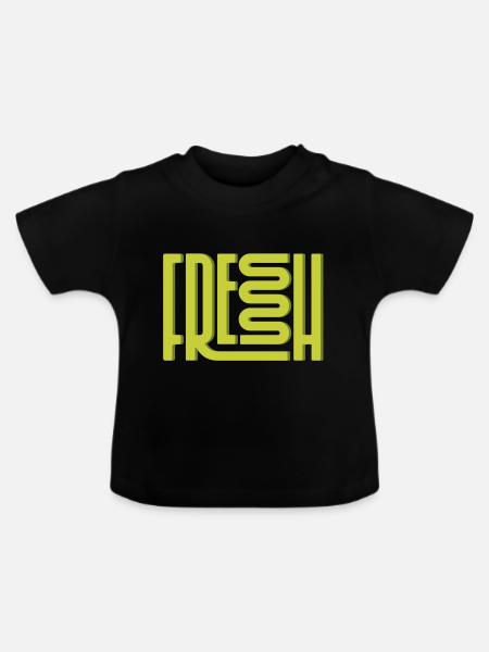 Fresh / frisch - Baby Bio-T-Shirt mit Rundhals - Schwarz