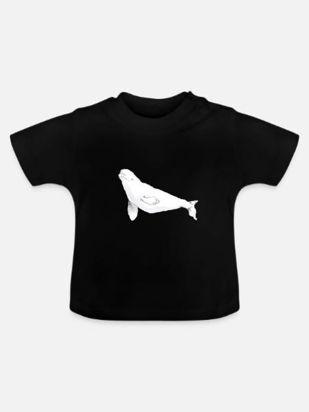 Beluga - Baby Bio-T-Shirt mit Rundhals - Schwarz